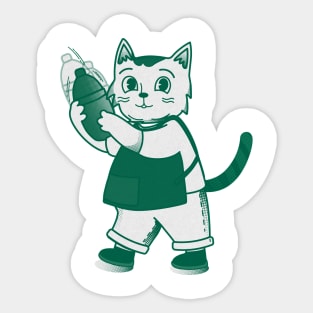 Barista Bartender Cat with Shaker Sticker